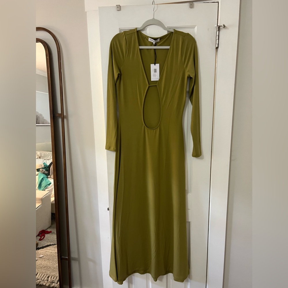 We wore what cut out maxi dress green NWT size M
